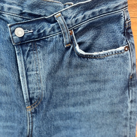 Agolde Revolve Criss Cross High Rise Straight Jean - Picture 8 of 13